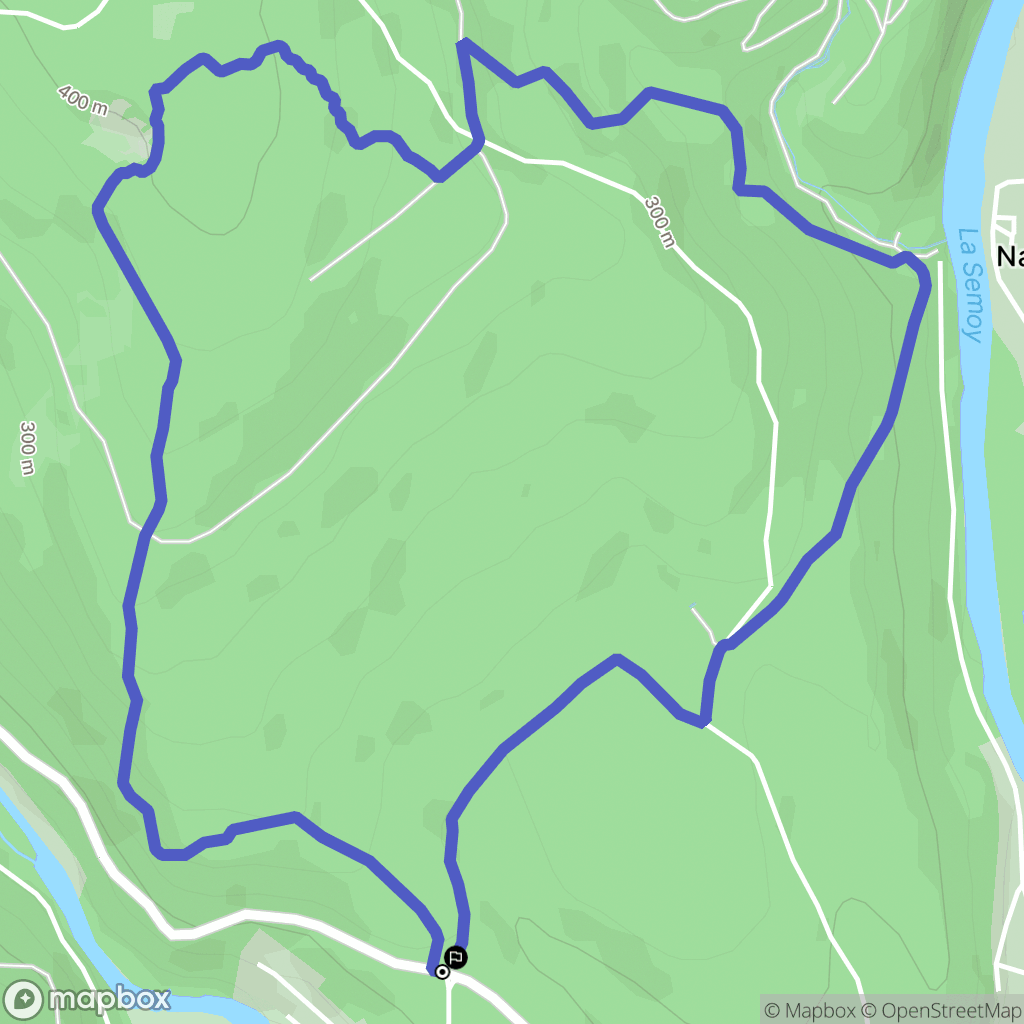 Tournavaux : carte du parcours de randonnée - France