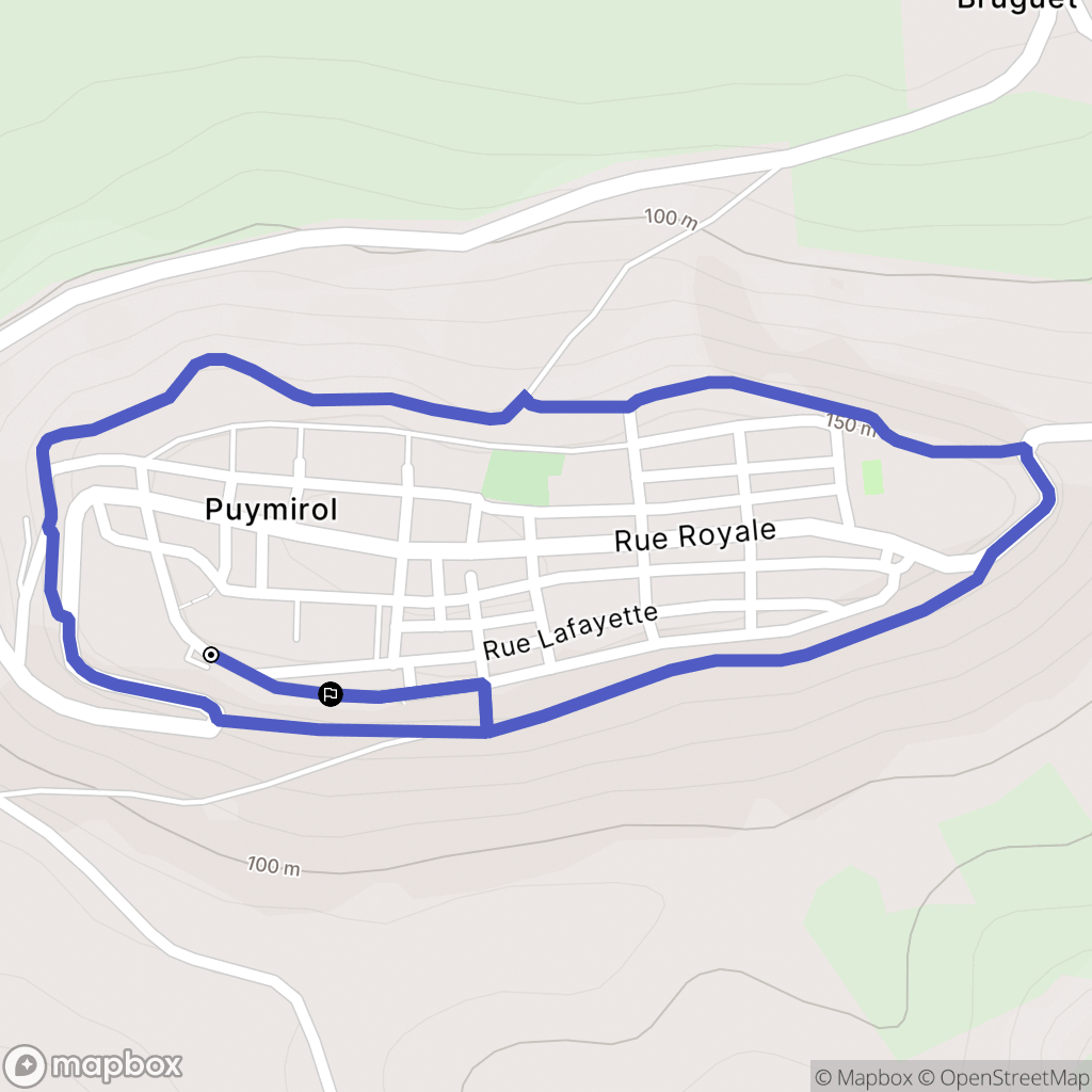 Puymirol : carte du parcours de randonnée - France