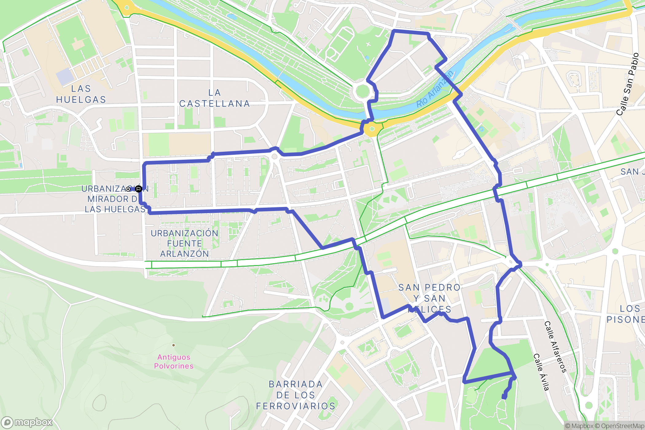 Burgos : carte du parcours de randonnée - Spain