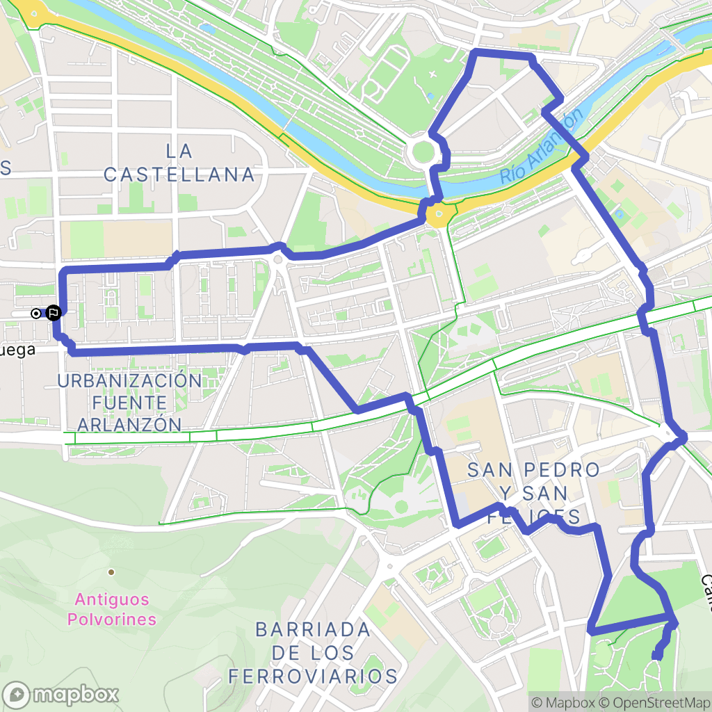 Burgos : carte du parcours de randonnée - Spain