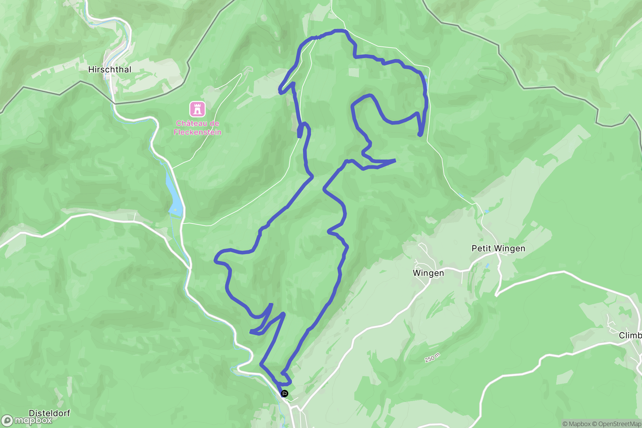 Lembach : carte du parcours de randonnée - France