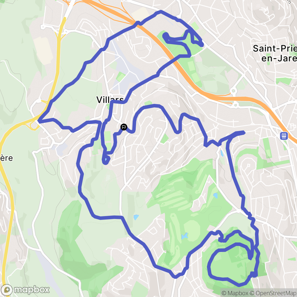 Villars : carte du parcours de randonnée - France