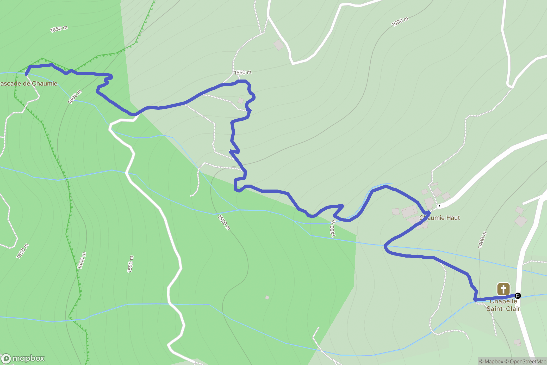 Colmars : carte du parcours de randonnée - France