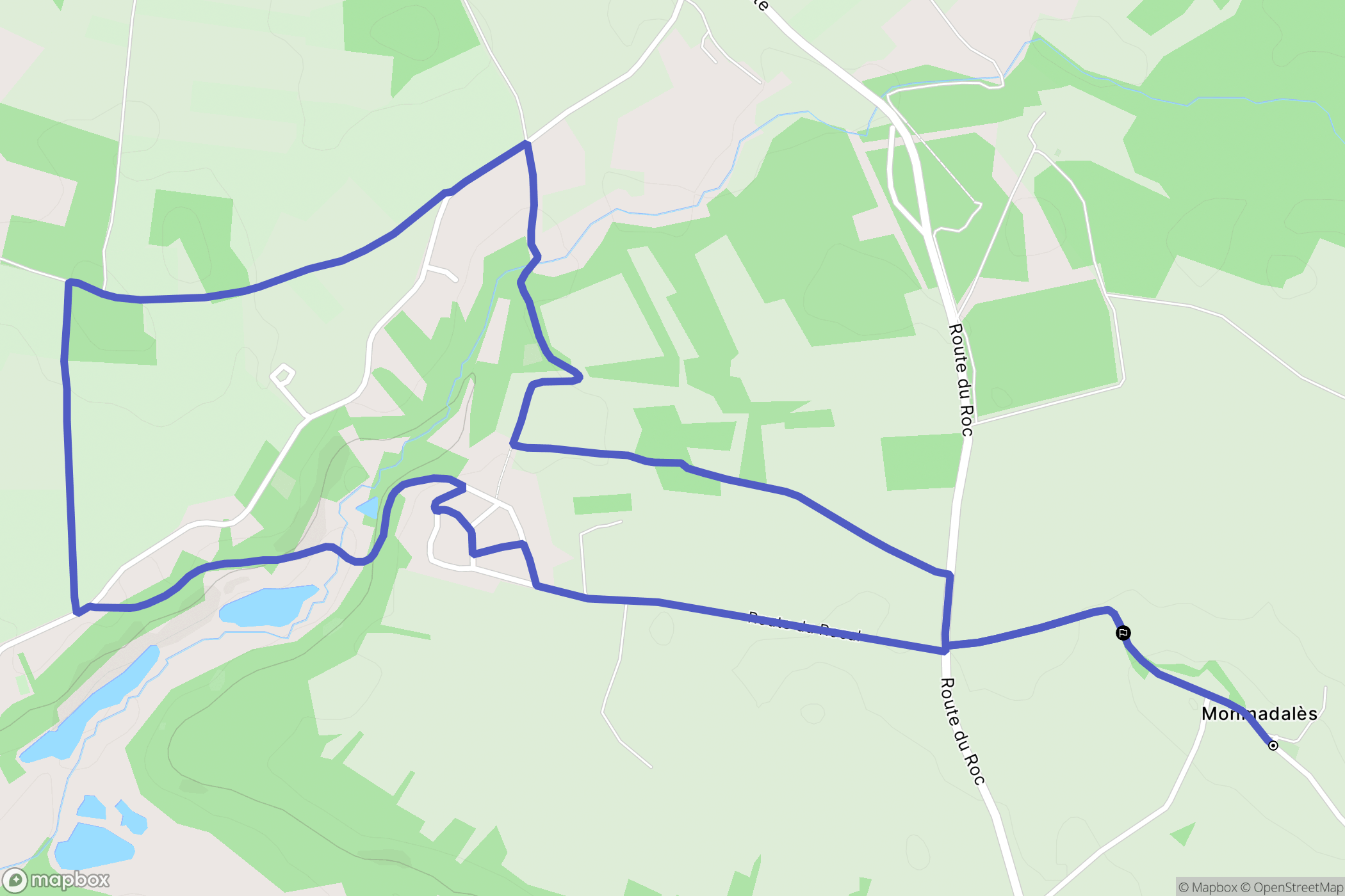 Monmadalès : carte du parcours de randonnée - France
