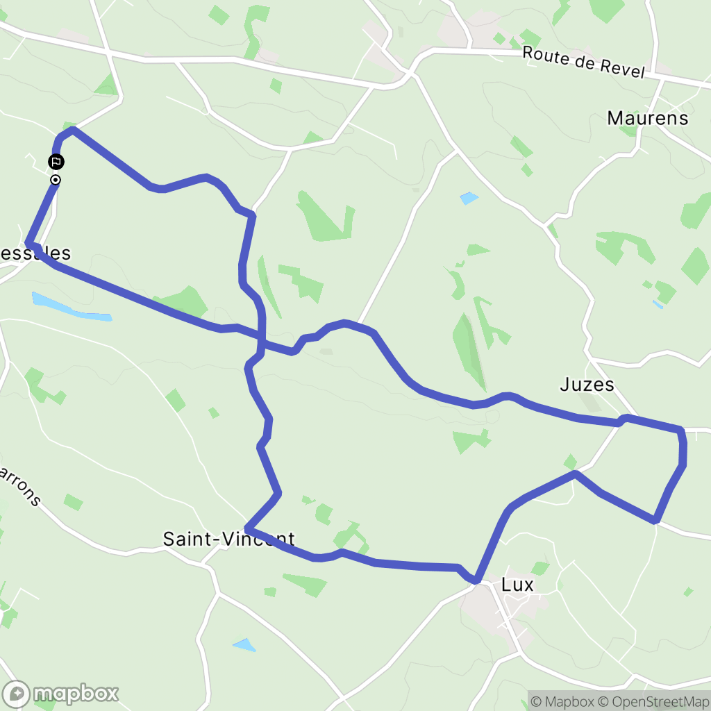 Cessales : carte du parcours de randonnée - France
