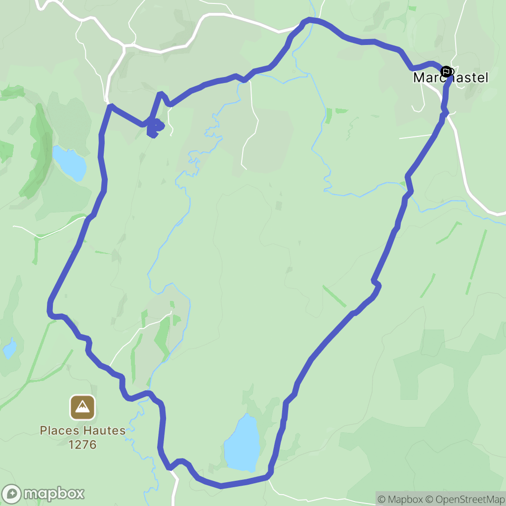 Marchastel : carte du parcours de randonnée - France