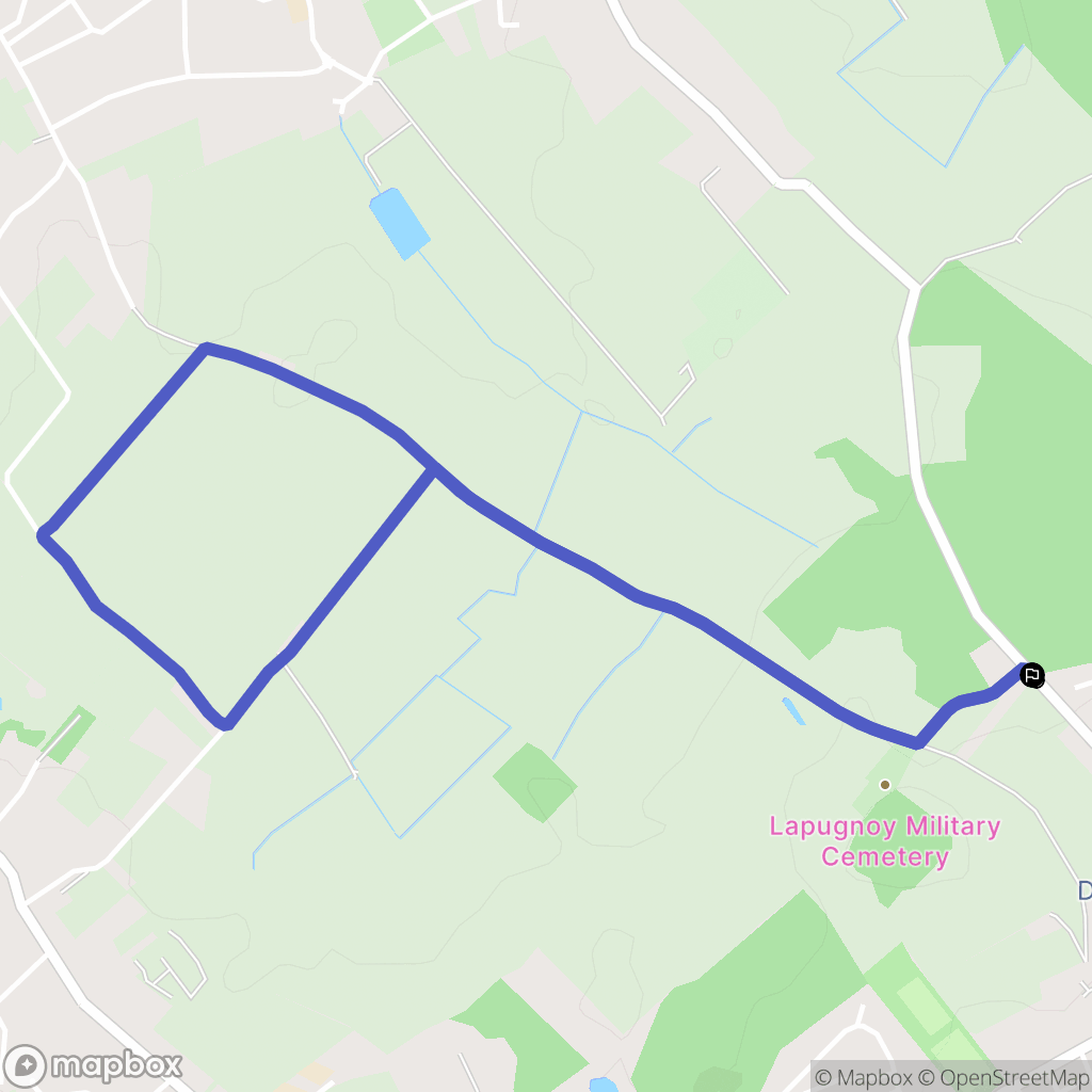 Lapugnoy : carte du parcours de randonnée - France