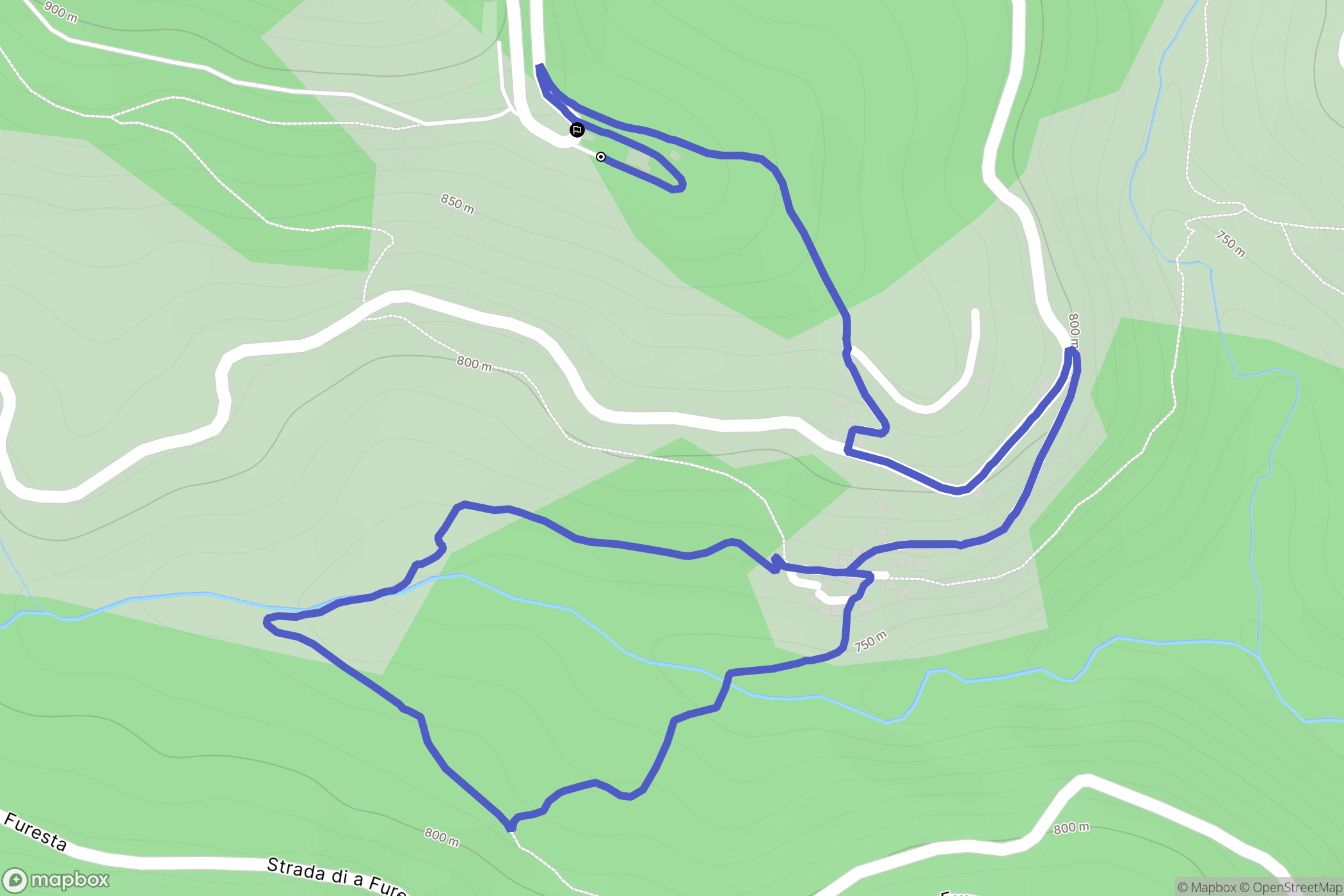 Pioggiola : carte du parcours de randonnée - France