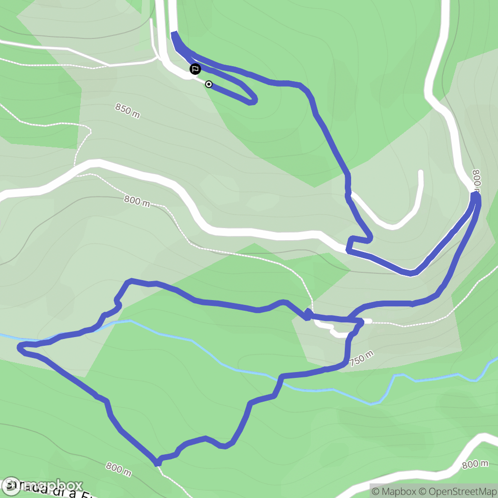 Pioggiola : carte du parcours de randonnée - France