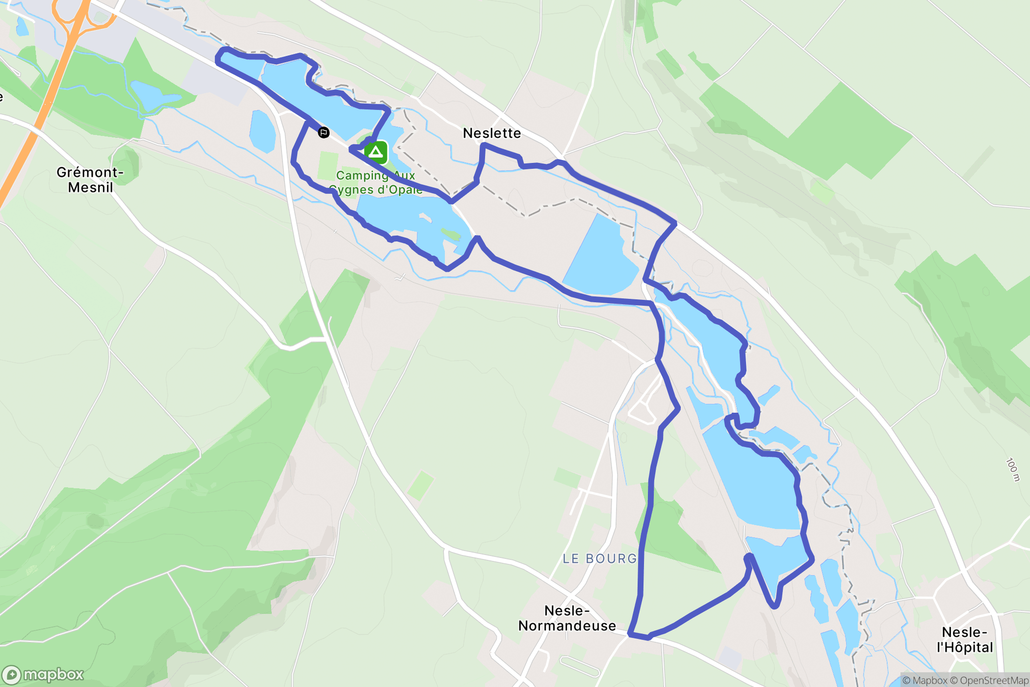 Blangy-sur-Bresle : carte du parcours de randonnée - France