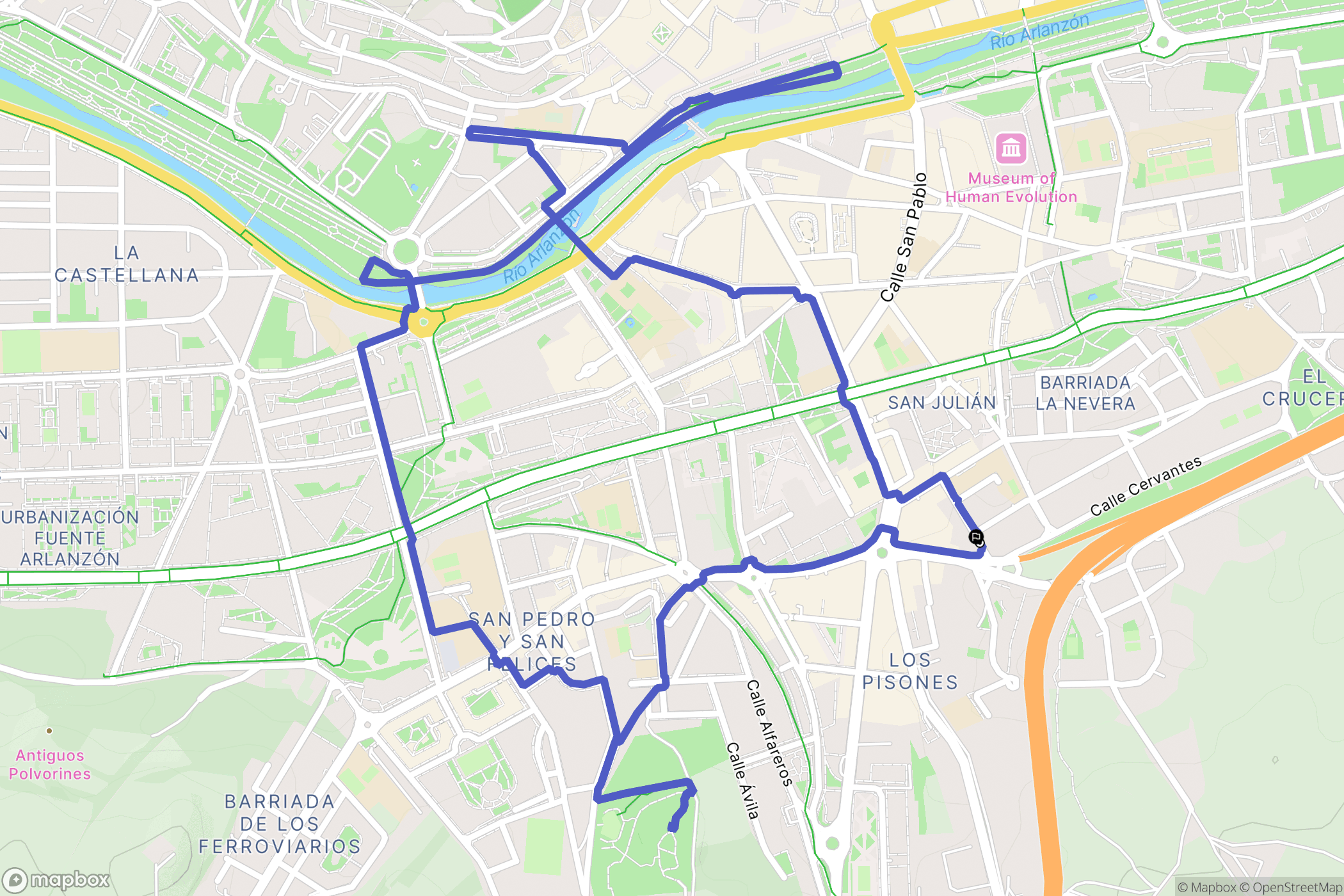 Burgos : carte du parcours de randonnée - Spain