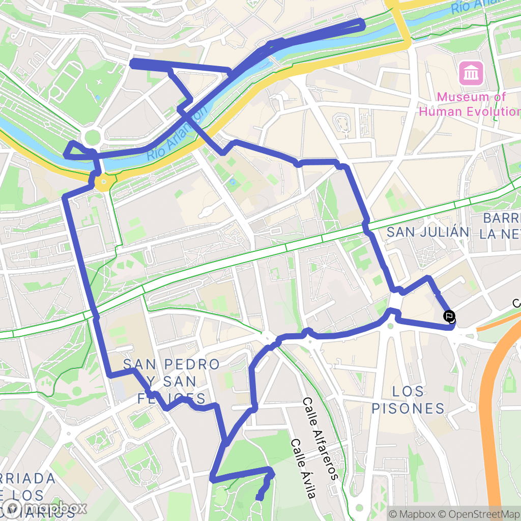Burgos : carte du parcours de randonnée - Spain