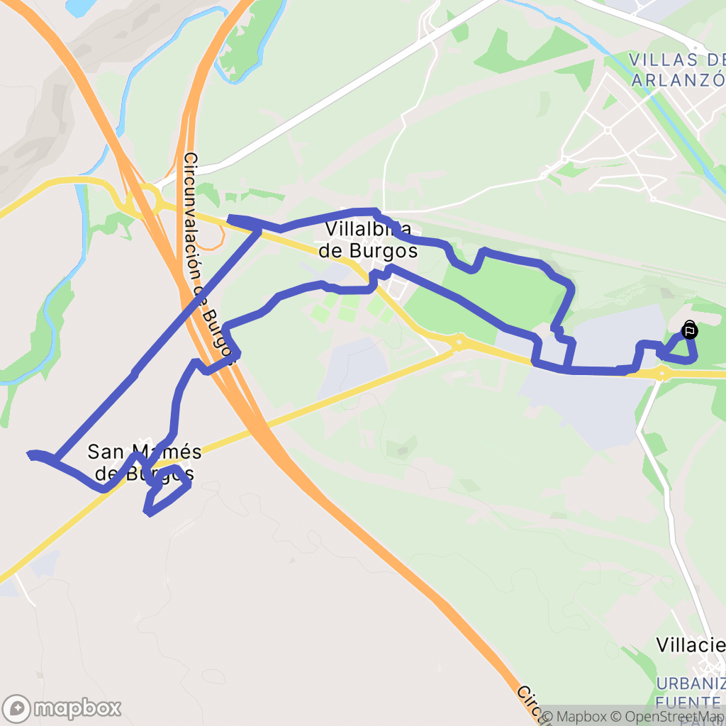 Burgos : carte du parcours de randonnée - Spain