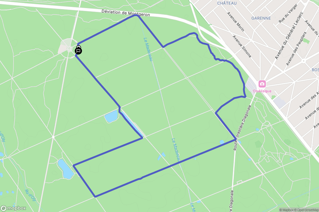 Montgeron : carte du parcours de randonnée - France