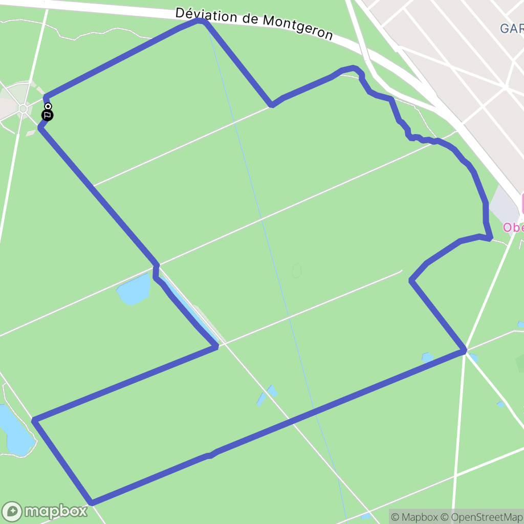 Montgeron : carte du parcours de randonnée - France