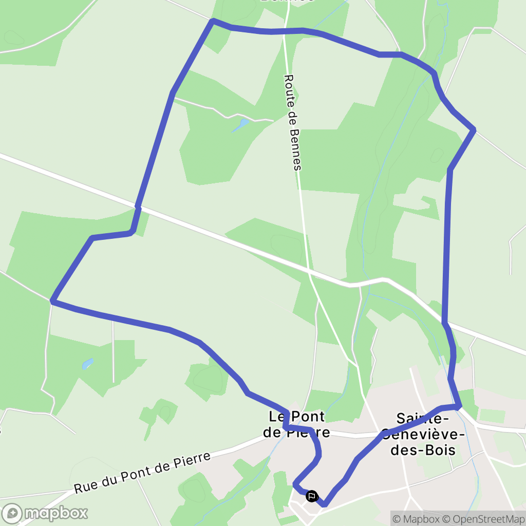 Sainte-Geneviève-des-Bois : carte du parcours de randonnée - France