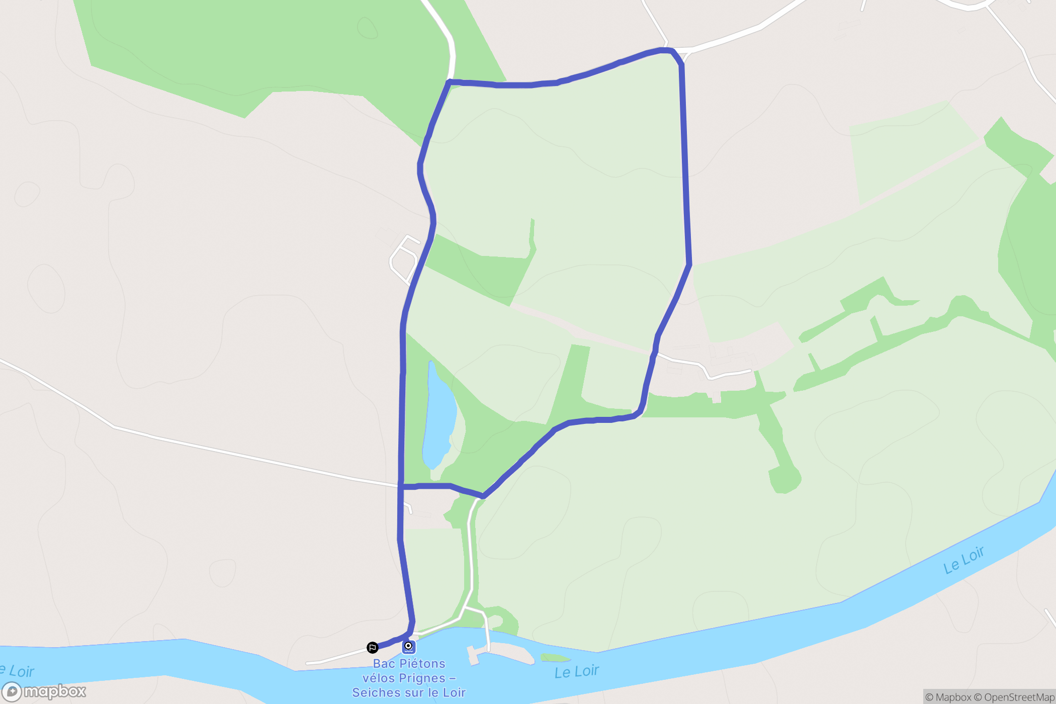 Baracé : carte du parcours de randonnée - France