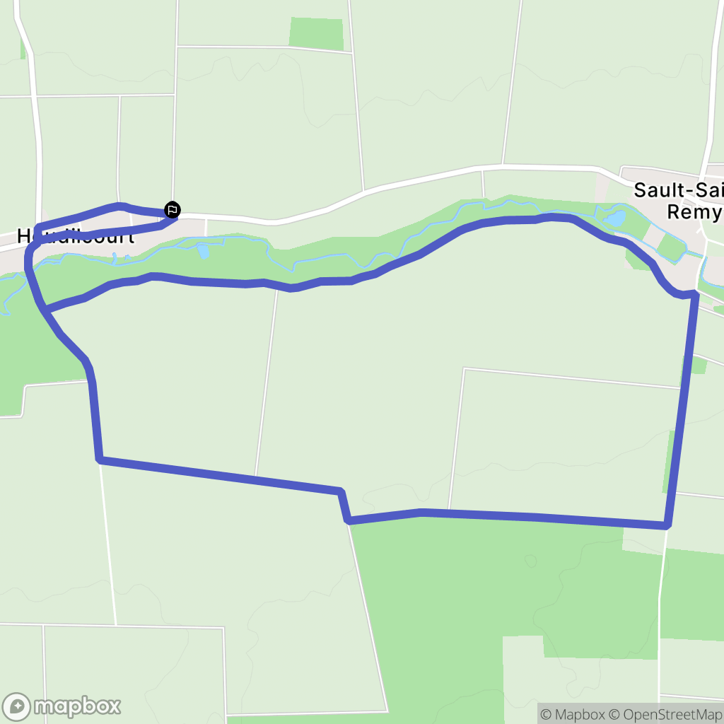 Houdilcourt : carte du parcours de randonnée - France