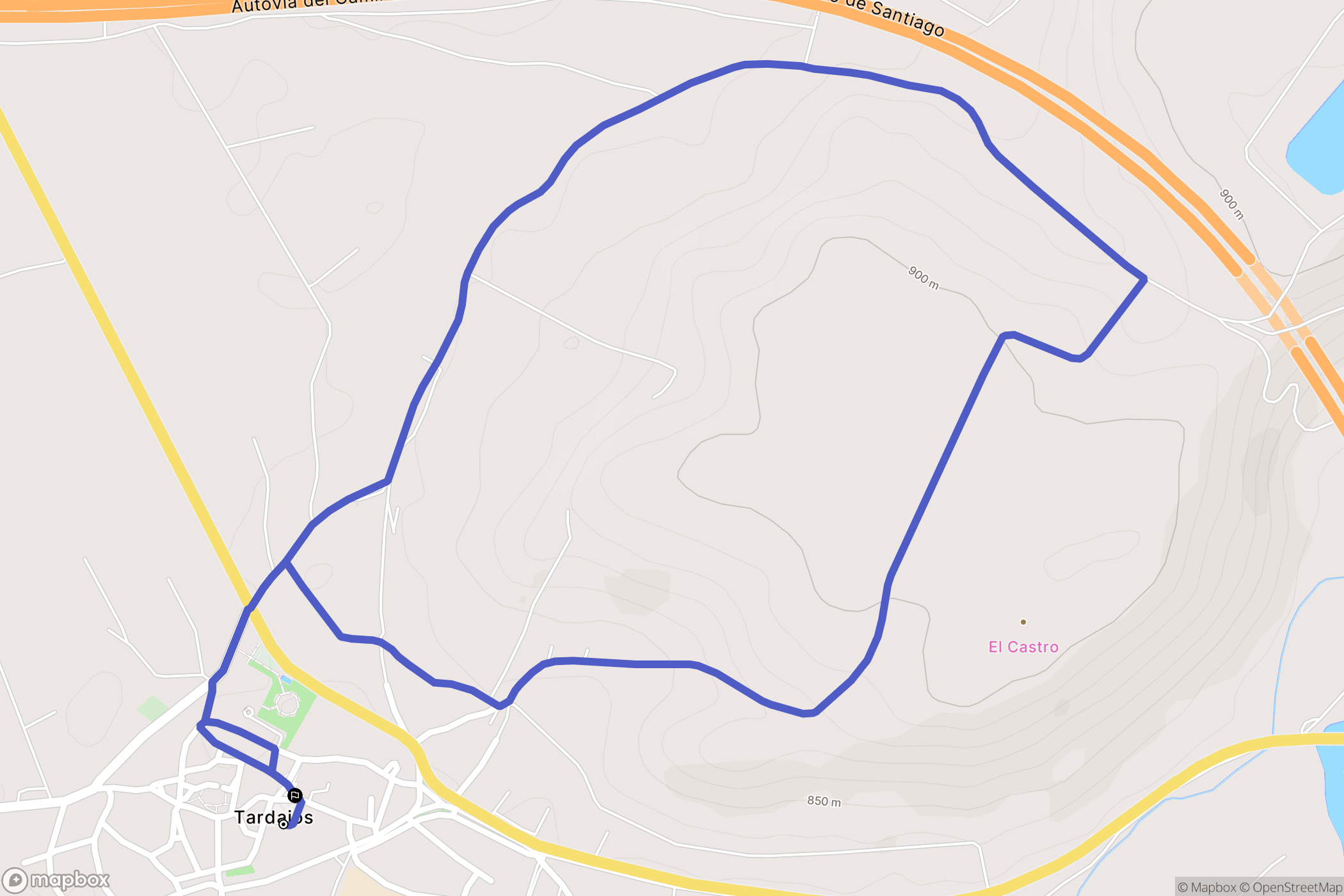 Tardajos : carte du parcours de randonnée - Spain