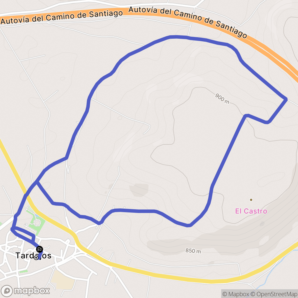 Tardajos : carte du parcours de randonnée - Spain