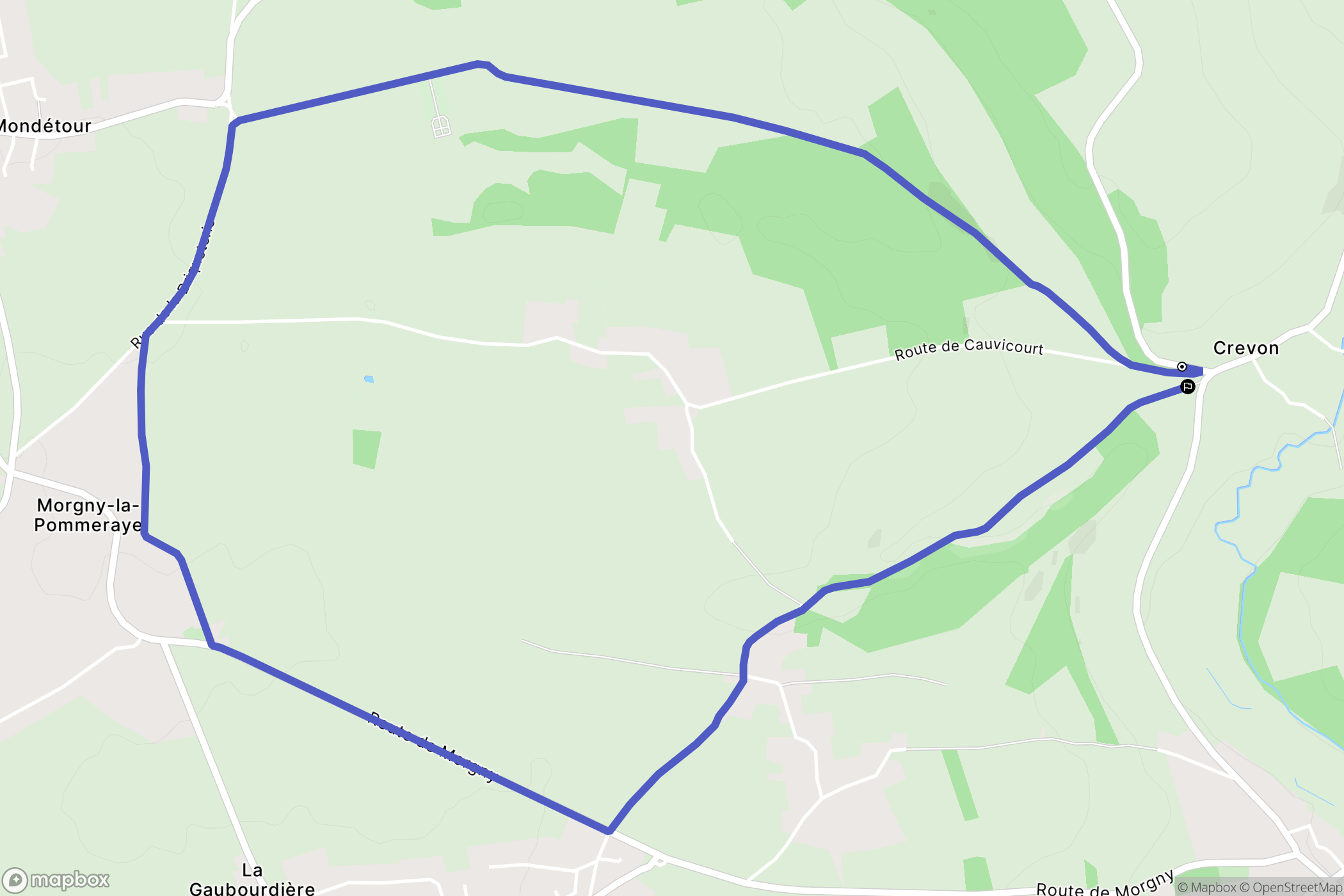 Blainville-Crevon : carte du parcours de randonnée - France