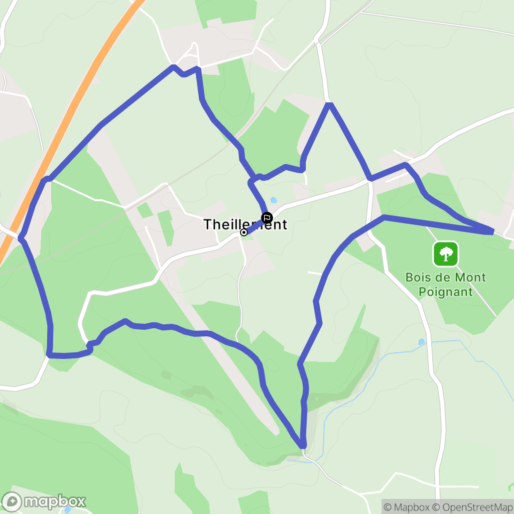 Thénouville : carte du parcours de randonnée - France