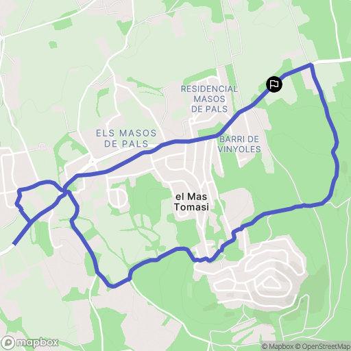 Residencial Masos : carte du parcours de randonnée - Spain