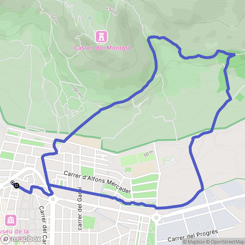Torroella de Montgrí : carte du parcours de randonnée - Spain