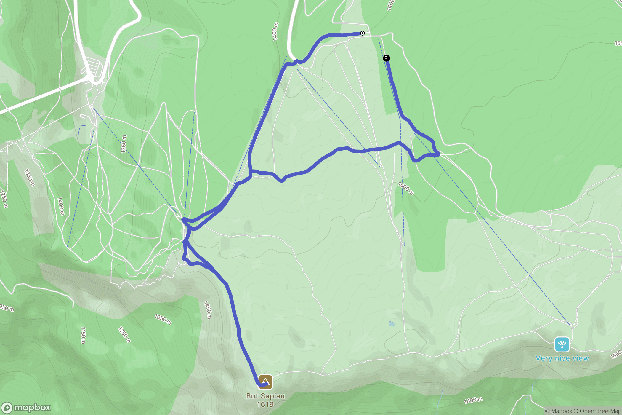 Saint-Agnan-en-Vercors : carte du parcours de randonnée - France