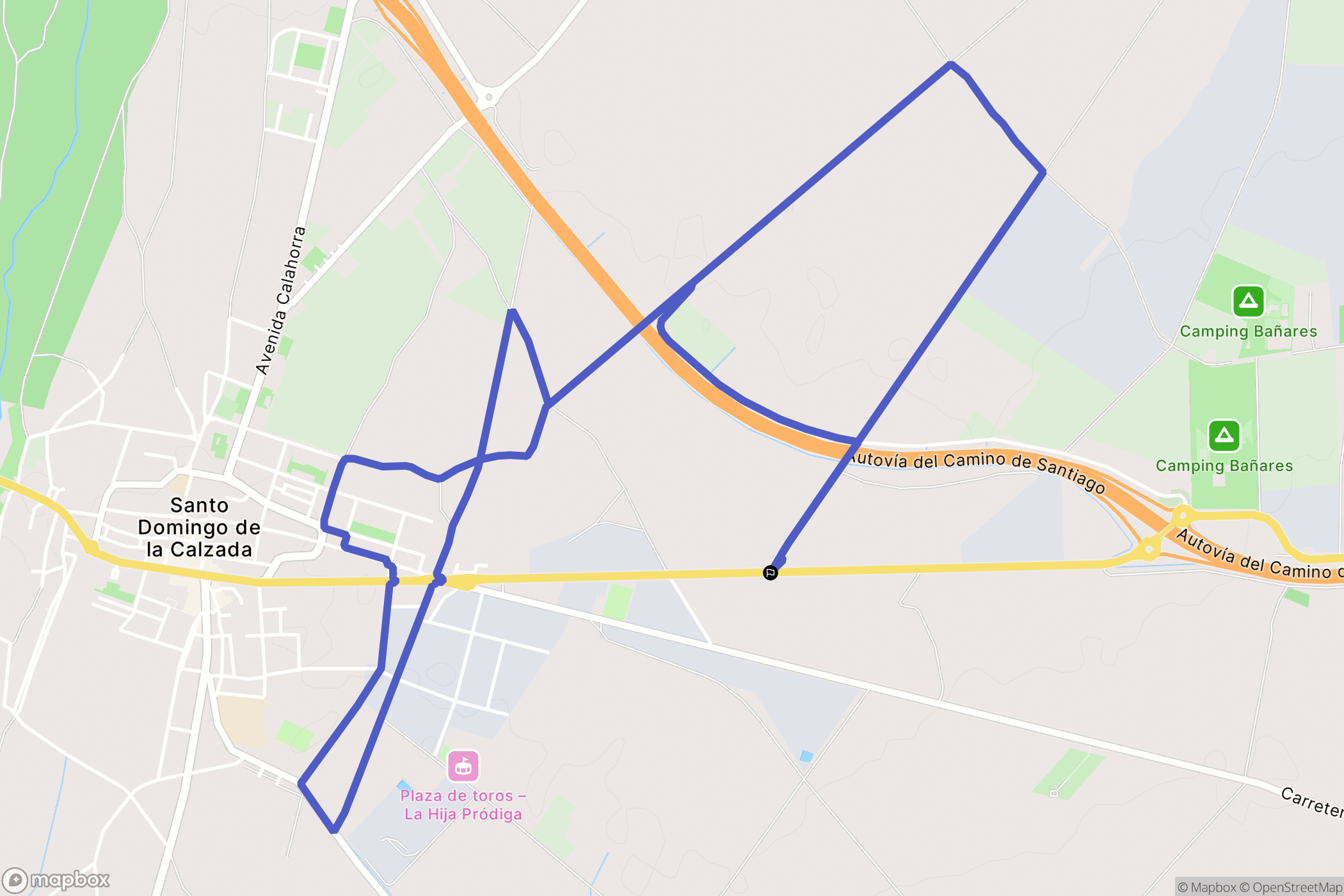 Santo Domingo de la Calzada : carte du parcours de randonnée - Spain