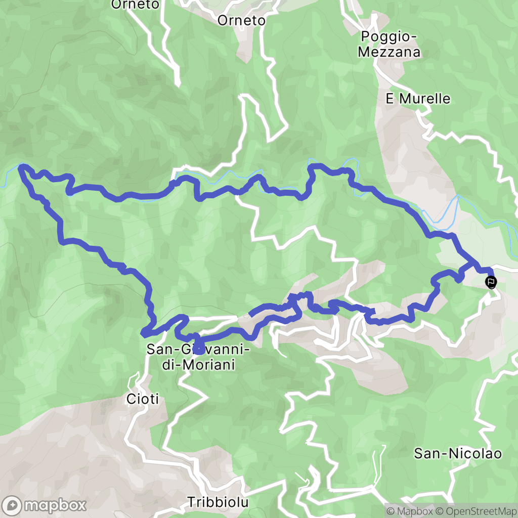 Santa-Lucia-di-Moriani : carte du parcours de randonnée - France