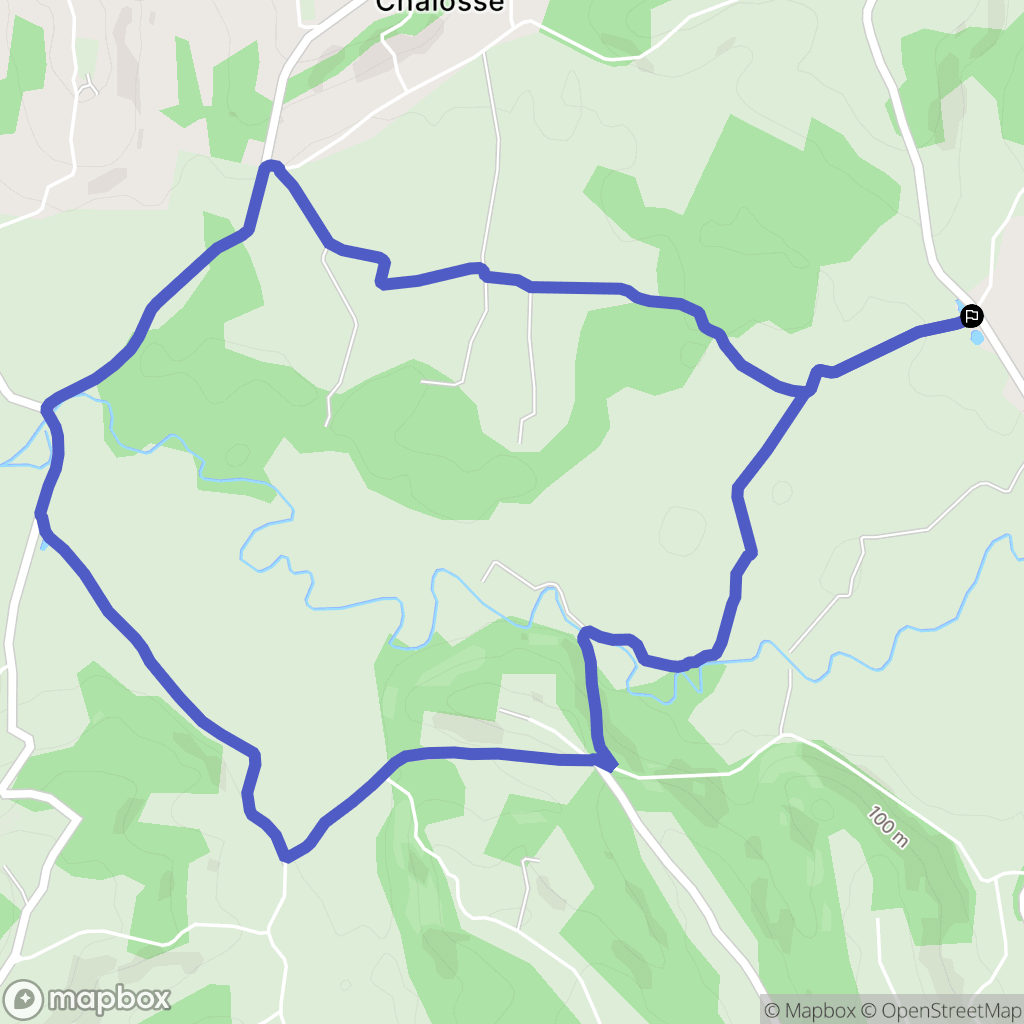 Lacrabe : carte du parcours de randonnée - France