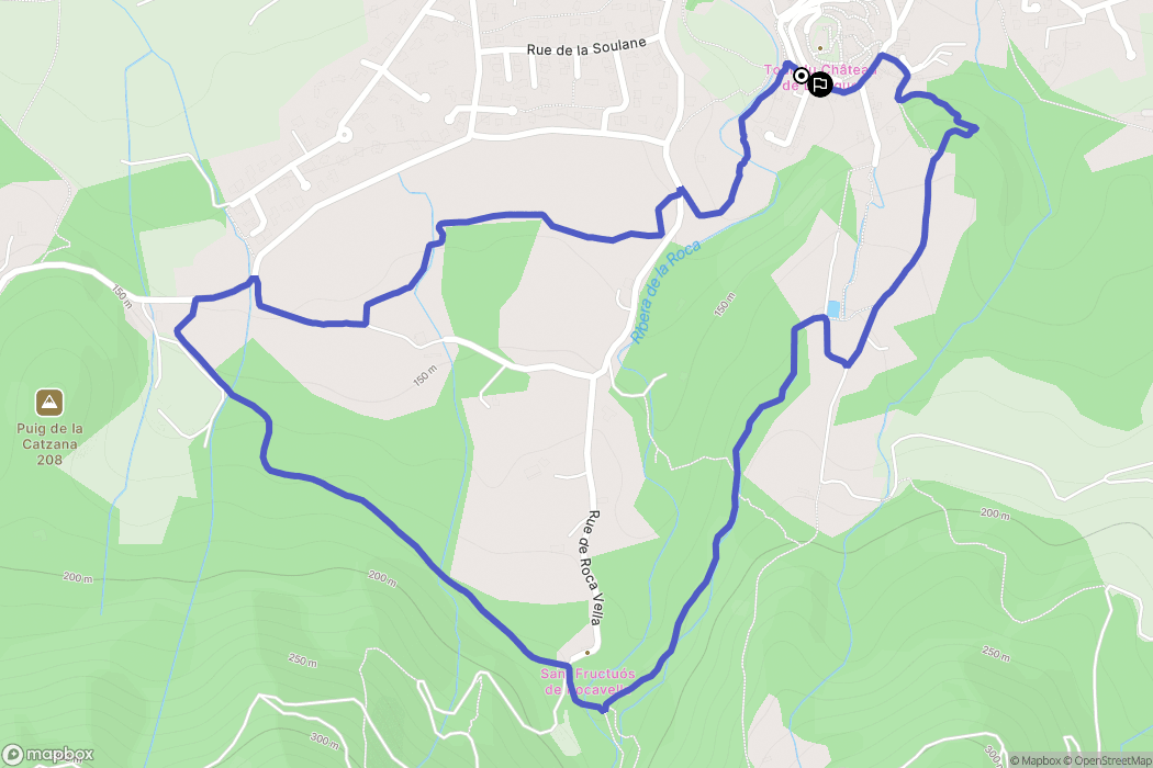 Laroque-des-Albères : carte du parcours de randonnée - France