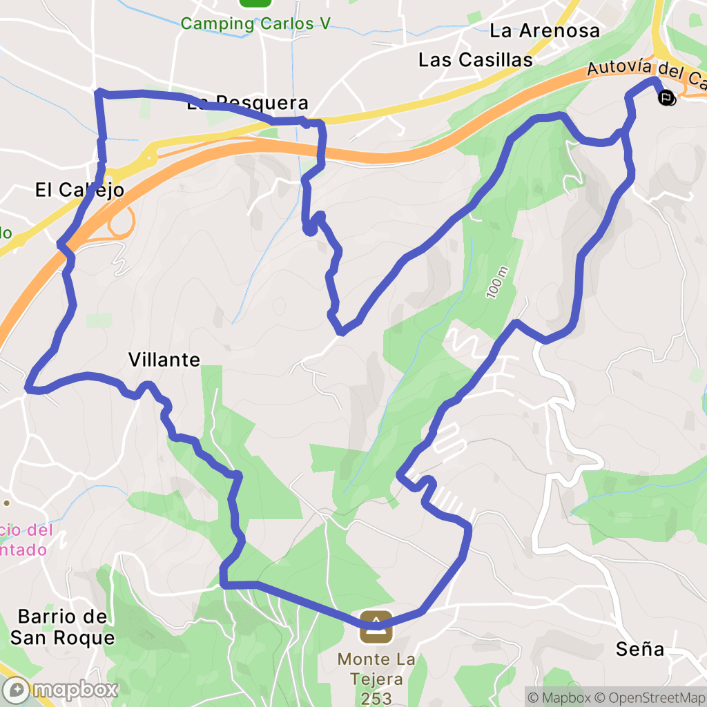 Laredo : carte du parcours de randonnée - Spain