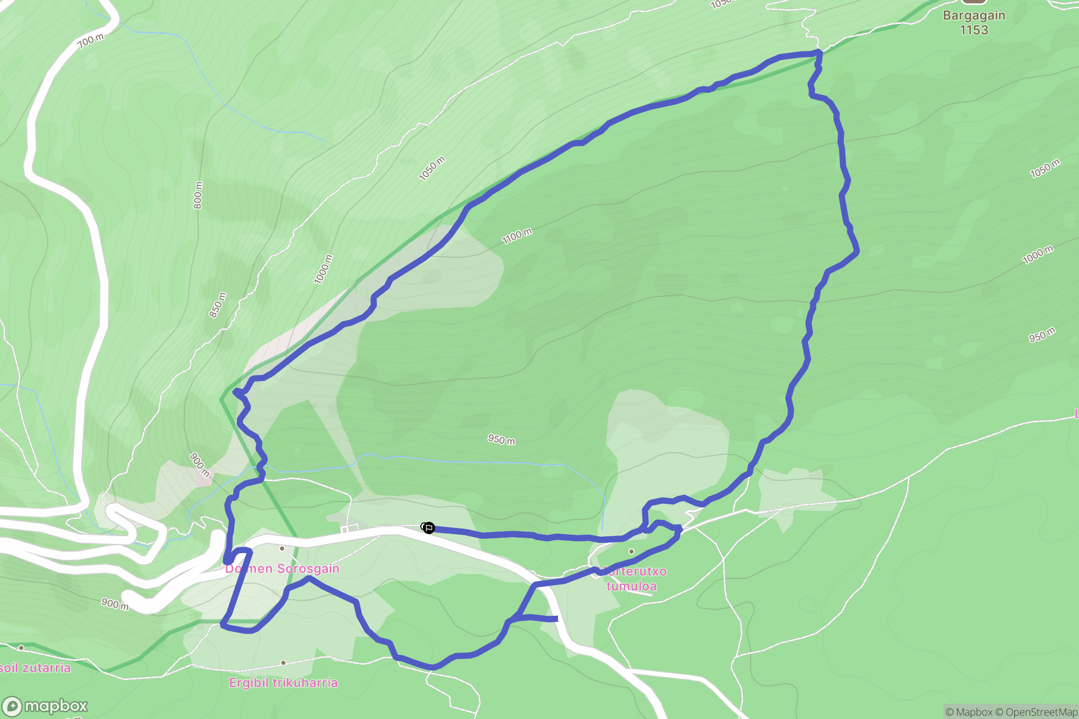Venta de Urbasa : carte du parcours de randonnée - Spain