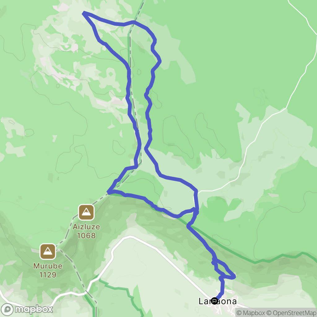 Larraona : carte du parcours de randonnée - Spain