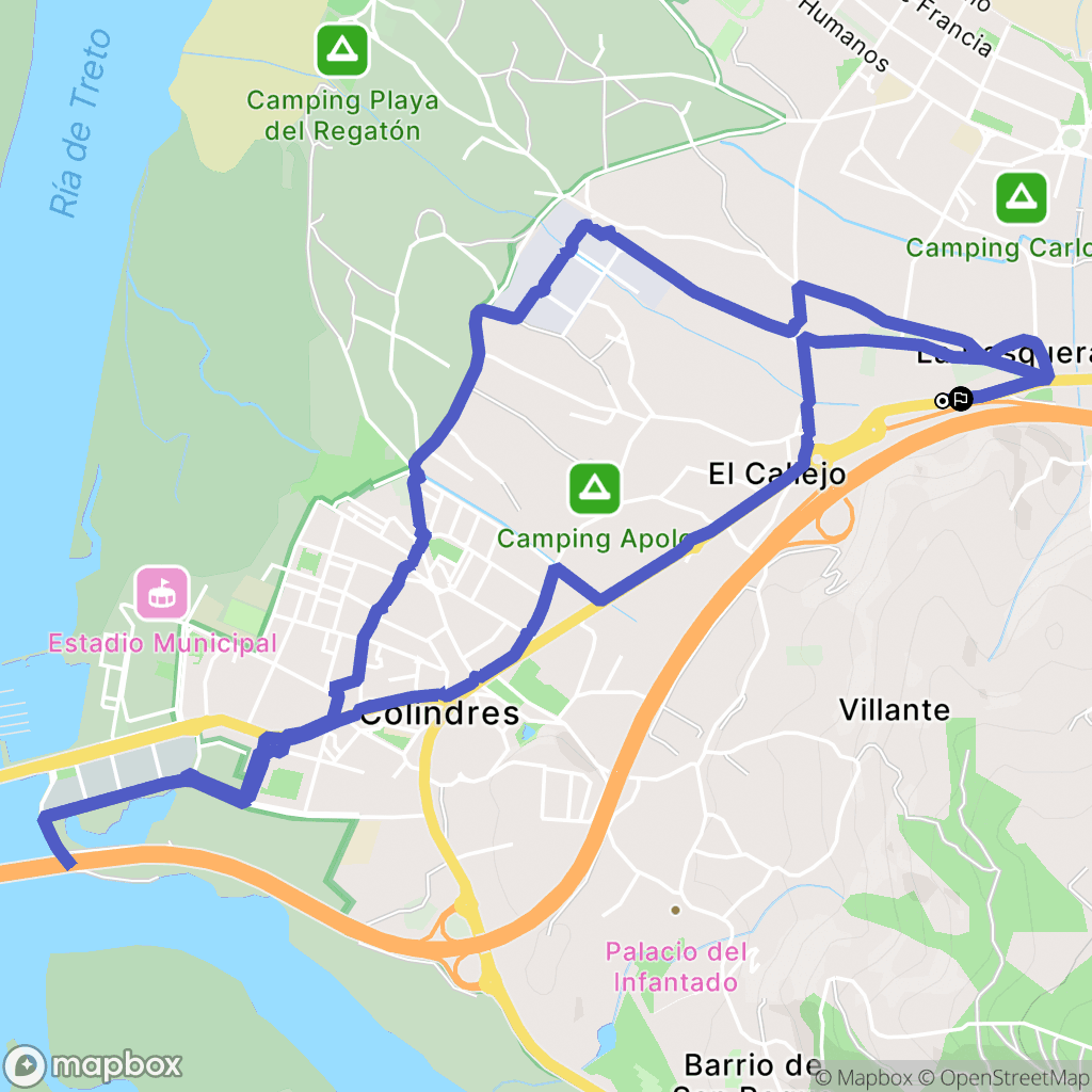 Laredo : carte du parcours de randonnée - Spain