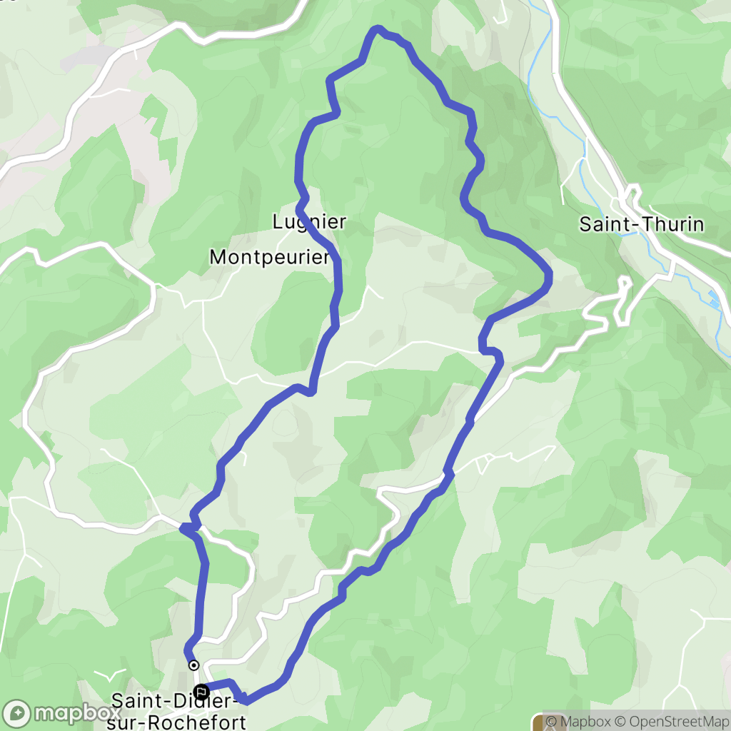 Saint-Didier-sur-Rochefort : carte du parcours de randonnée - France
