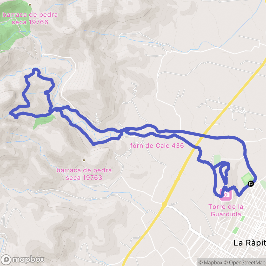 La Ràpita : carte du parcours de randonnée - Spain