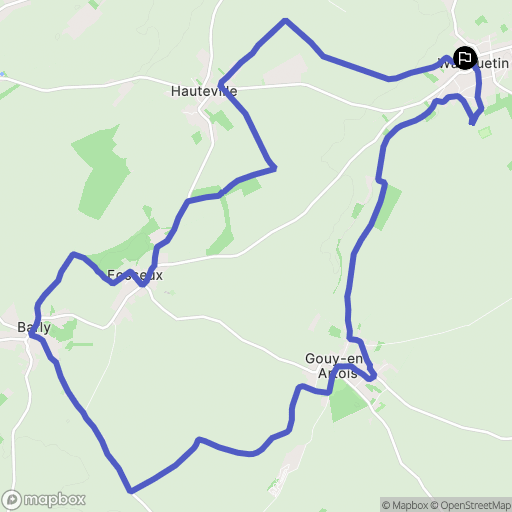 Wanquetin : carte du parcours de randonnée - France