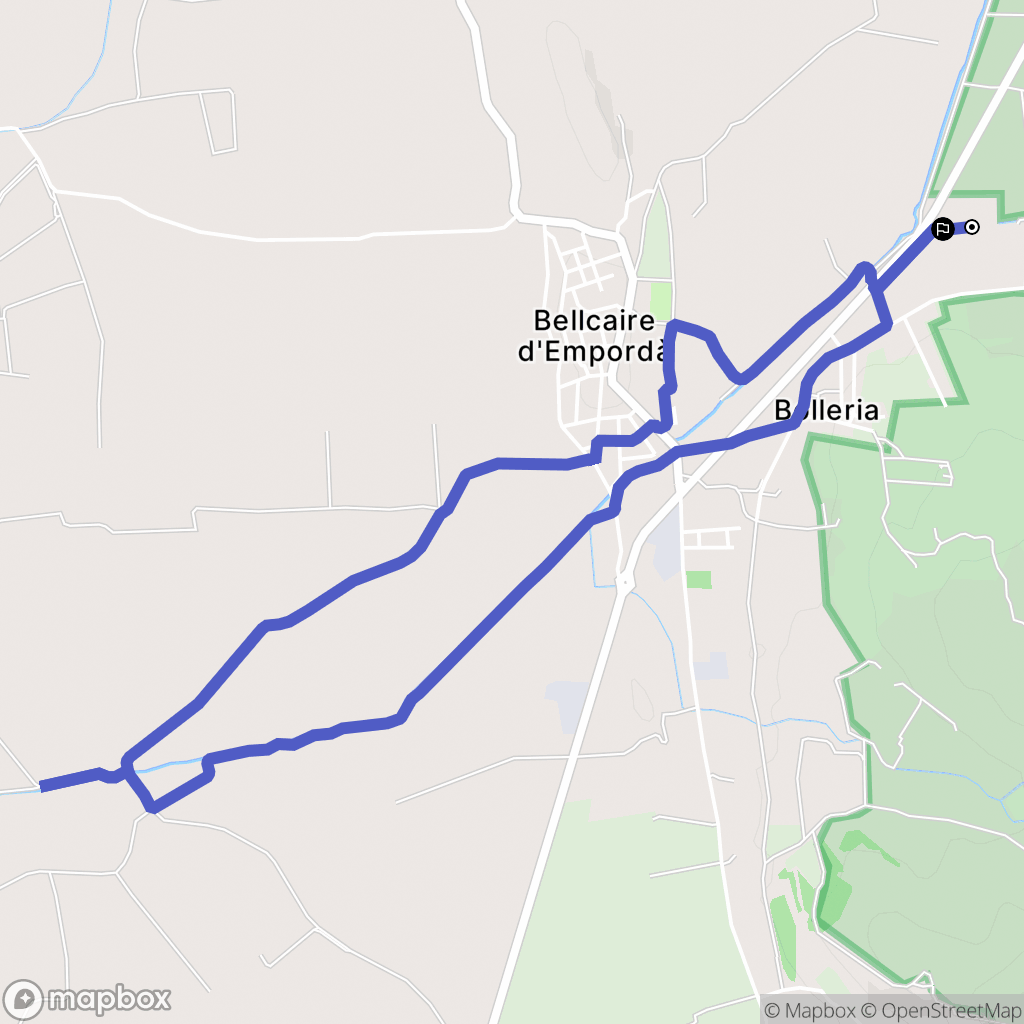 Bellcaire d'Empordà : carte du parcours de randonnée - Spain