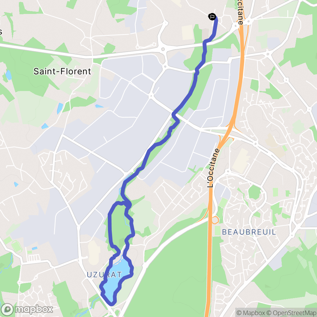 Limoges : carte du parcours de randonnée - France