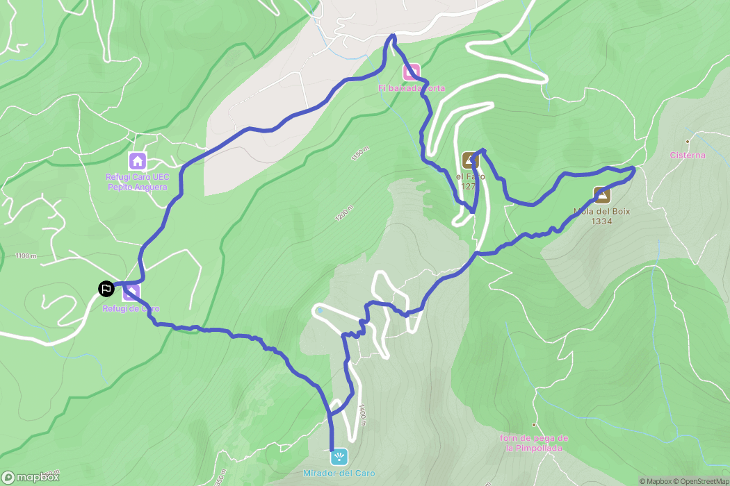  : carte du parcours de randonnée - Spain