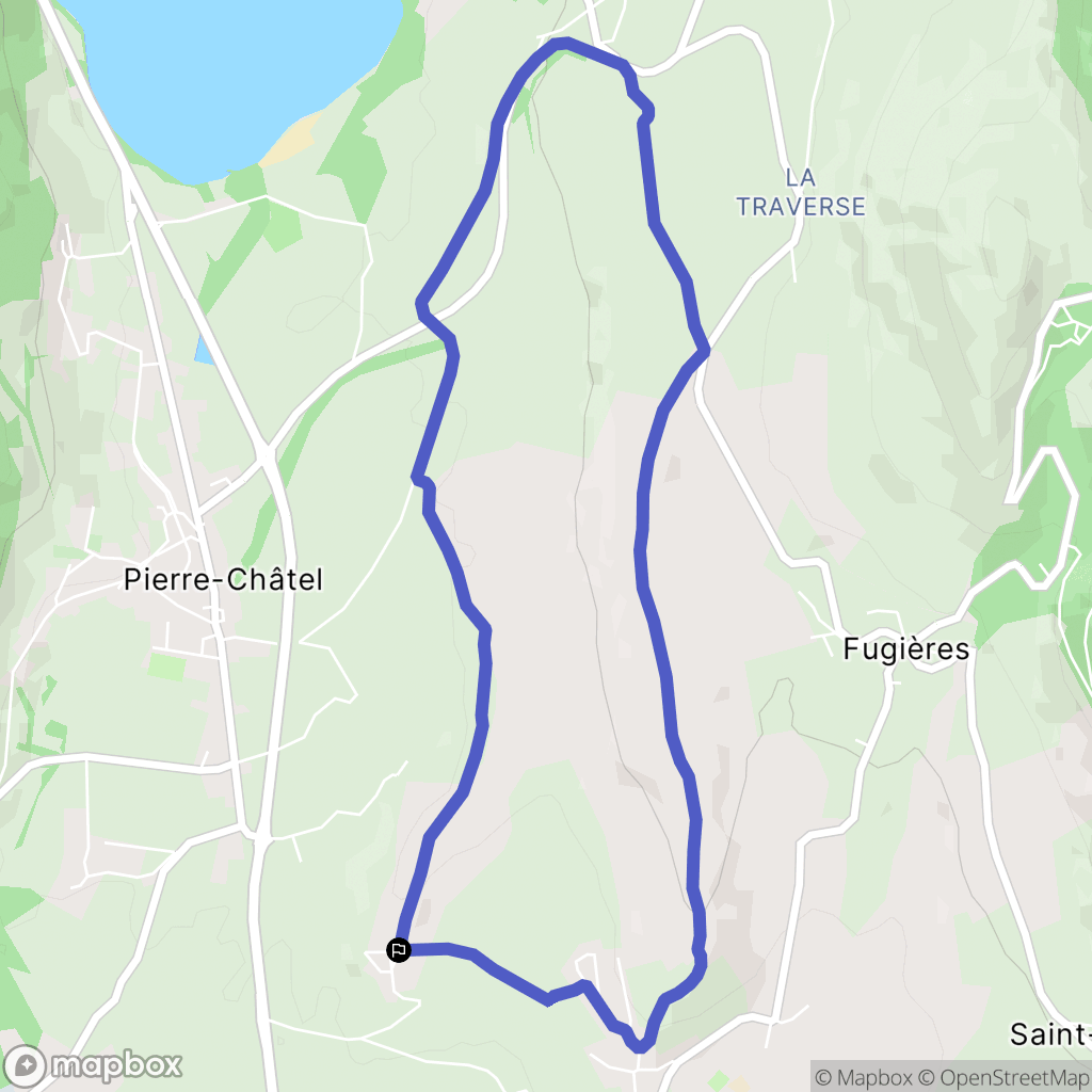 Pierre-Châtel : carte du parcours de randonnée - France