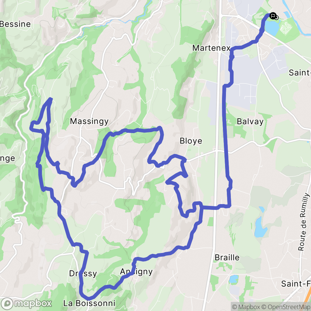 Rumilly : carte du parcours de randonnée - France