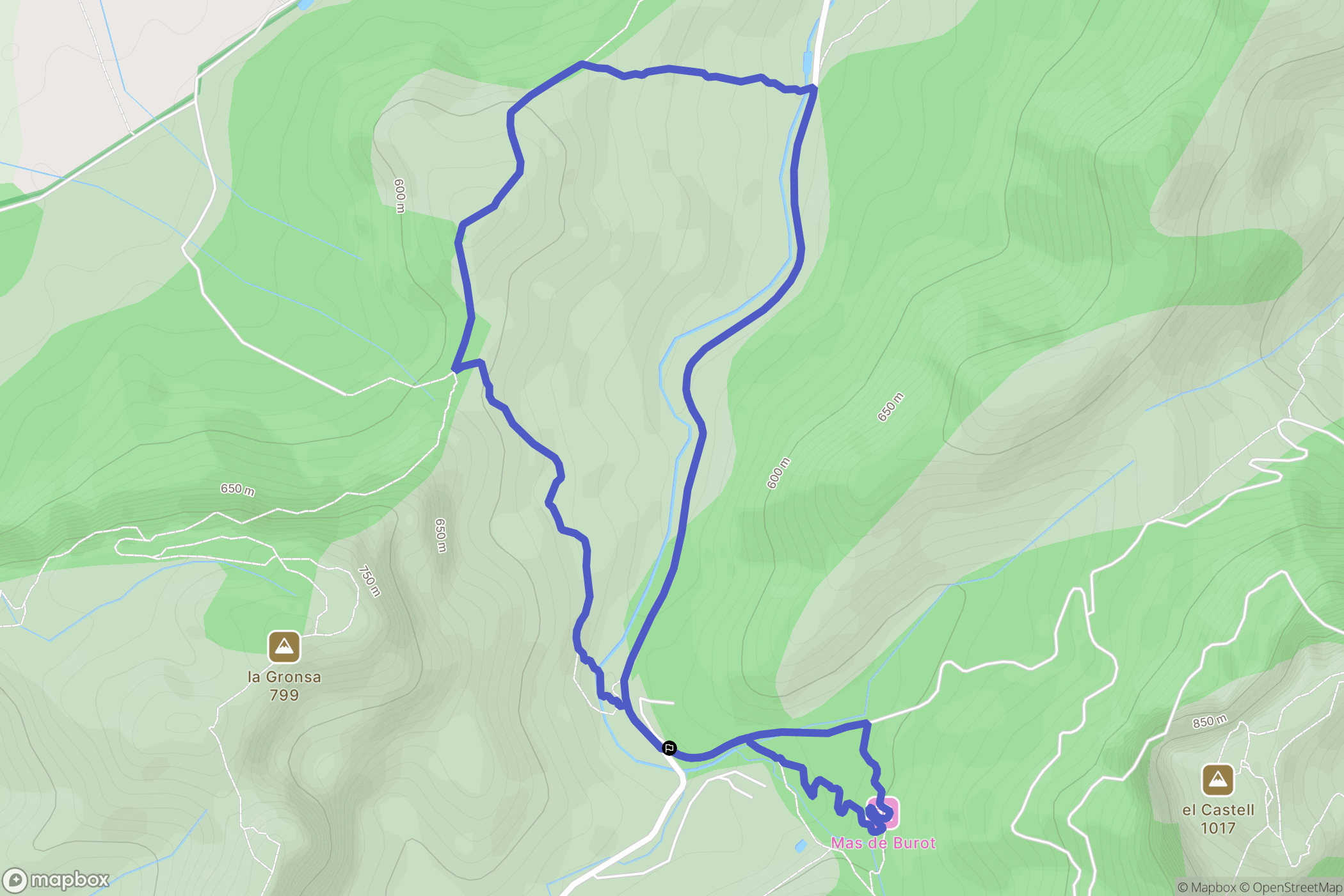 Arnes : carte du parcours de randonnée - Spain