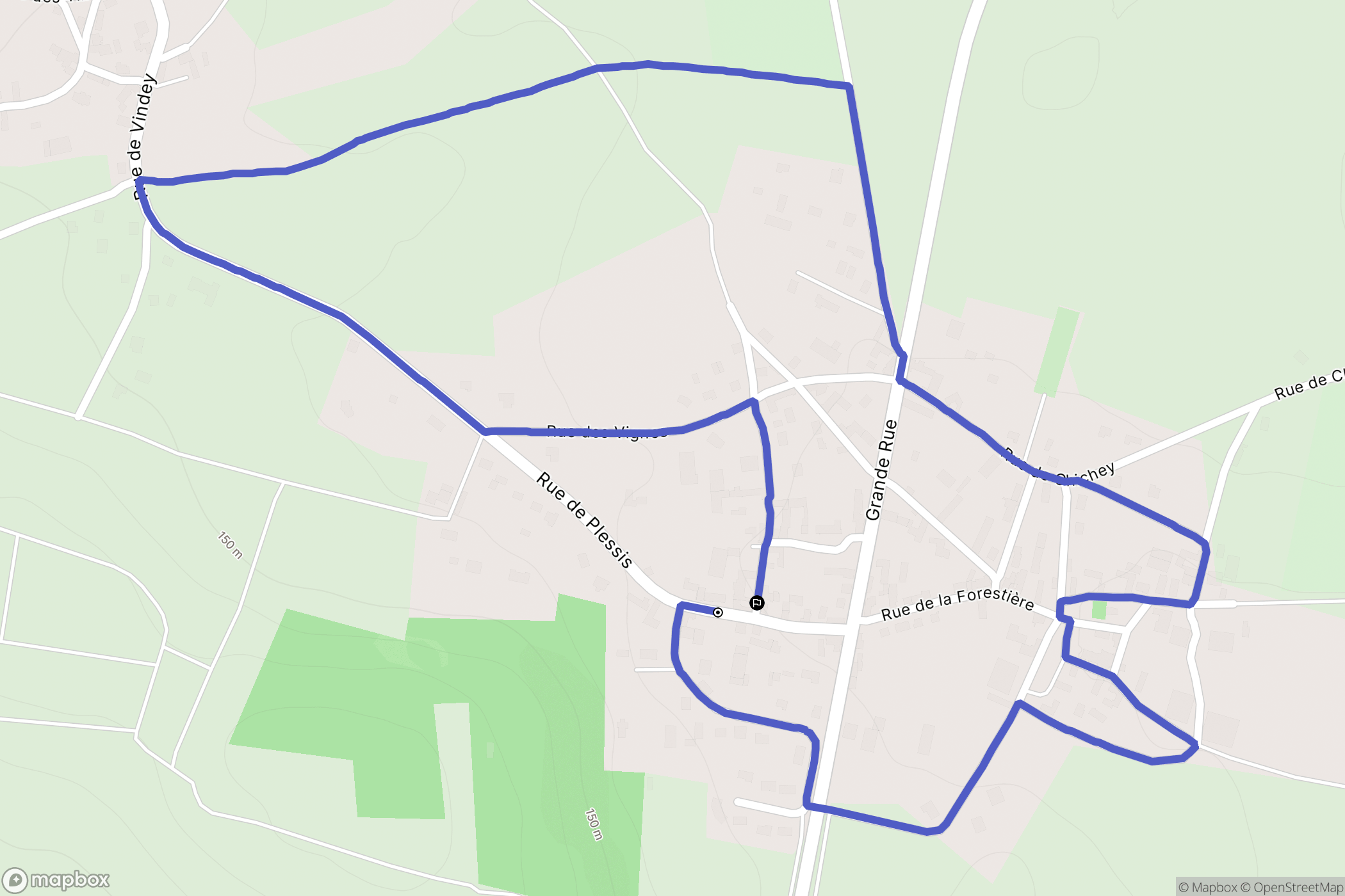 Saudoy : carte du parcours de randonnée - France