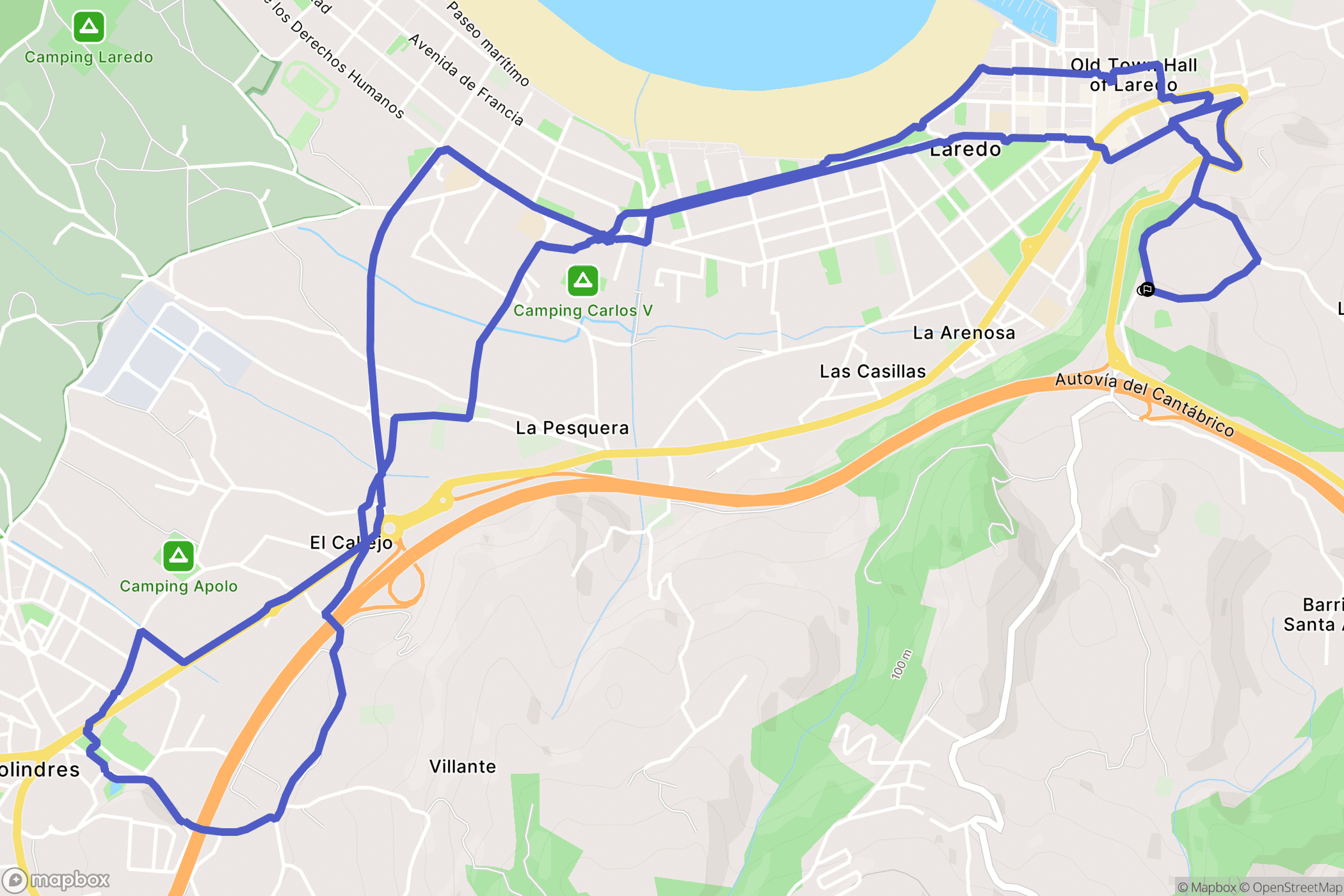 La Arenosa : carte du parcours de randonnée - Spain