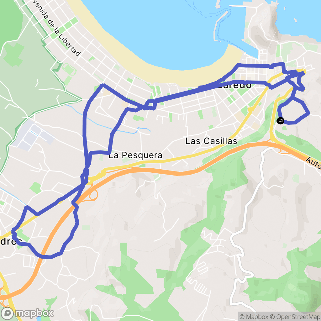 La Arenosa : carte du parcours de randonnée - Spain