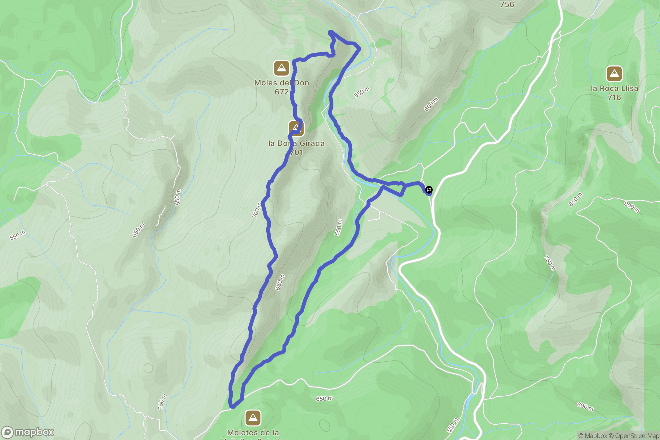 Arnes : carte du parcours de randonnée - Spain